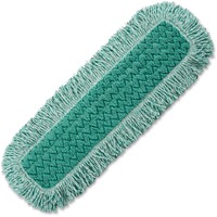 24" GREEN MICROFIBER FRINGED  DUST MOP HEAD, 6EA/CS