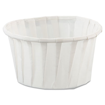 4OZ WHITE PAPER SOUFFLE CUP, 250/PK, 20PK/CS