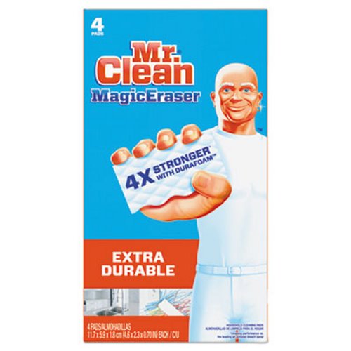 MR. CLEAN MAGIC ERASER PADS,  4-3/5" X 2-2/5", 4PADS/BX,
