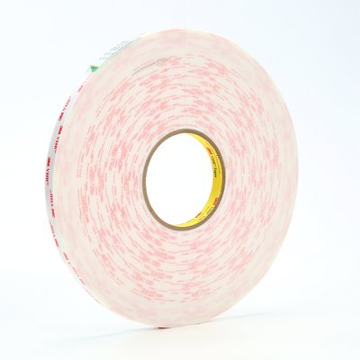 1"X36YD 45MIL WHITE ACRYLIC FOAM TAPE, 9RL/CS