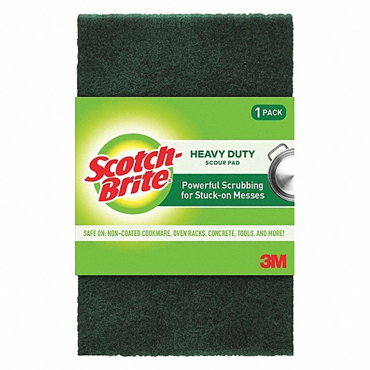 3M SCOTCH BRITE #86 HEAVY DUTY  SCOURING PADS, 6"X9", 12EA/CS