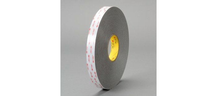 1"X36YD .062 GRAY VHB ACRYLIC FOAM TAPE, 9RLS/CS