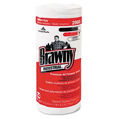 BRAWNY ALL PURPOSE WHITE PERFORATED DRY WIPES,