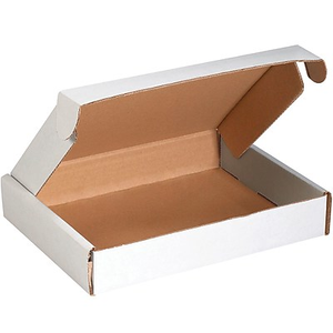 10X10X3 WHITE DELUXE CORRUGATED LITERATURE MAILER,