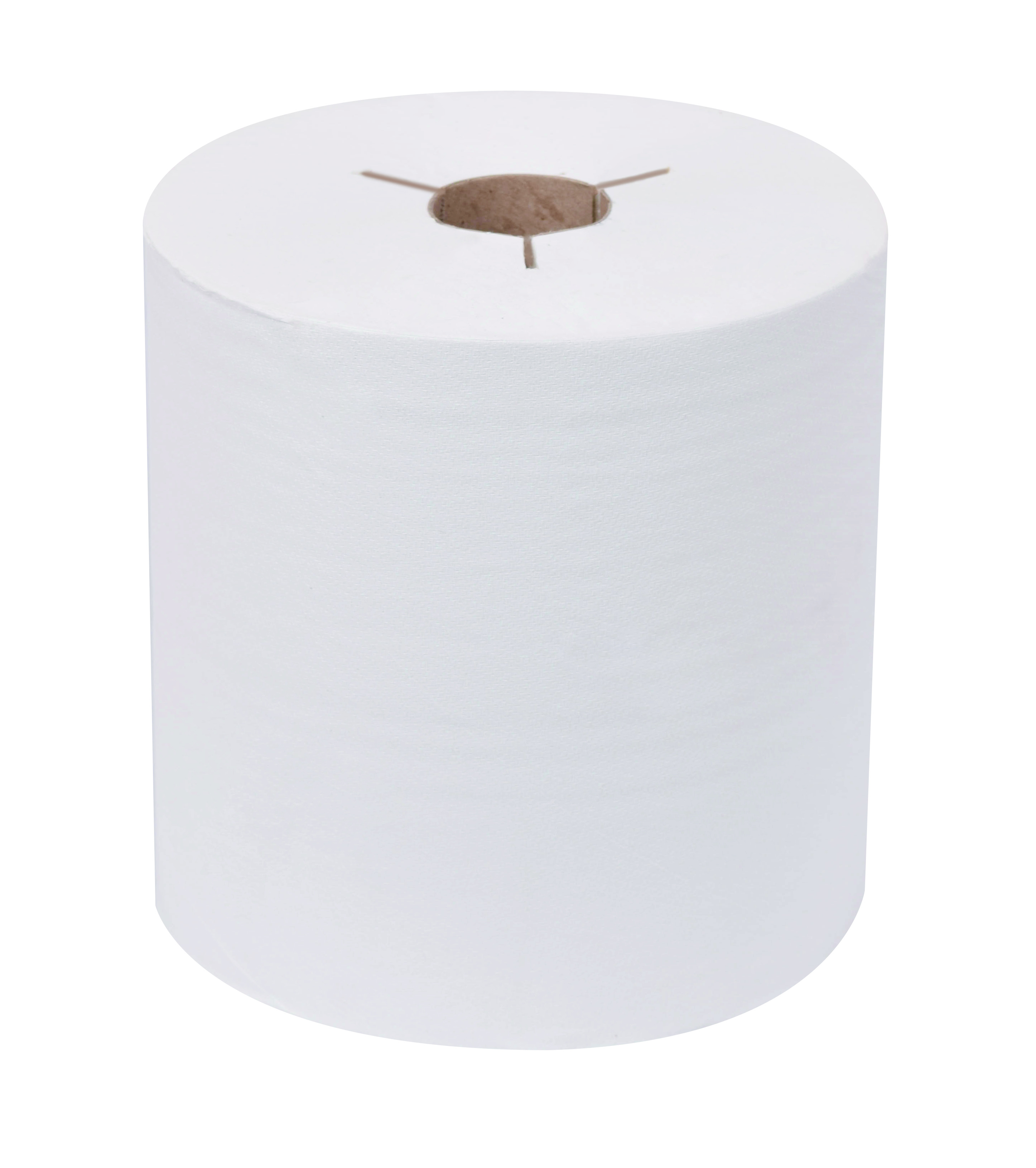 8"X600' PREMIUM WHITE ROLL TOWEL, 6RLS/CS