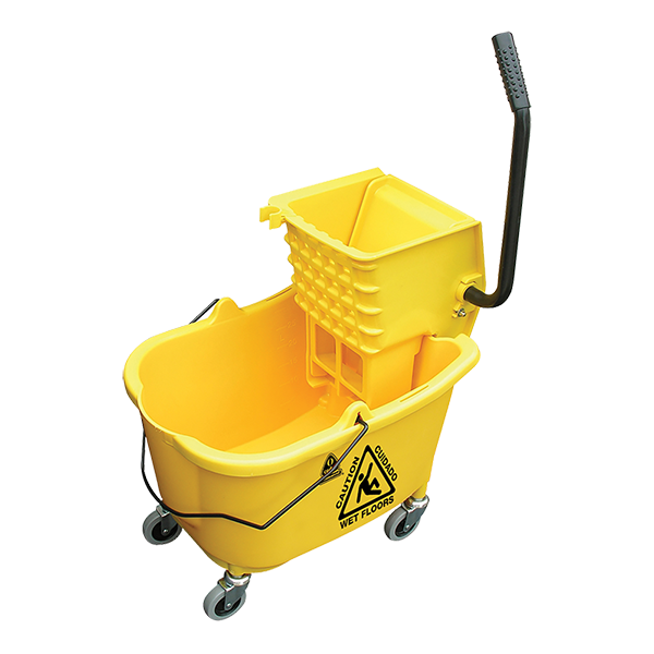 MAXIROUGH MOP BUCKET AND DOWNPRESS SIDE WRINGER YELLOW