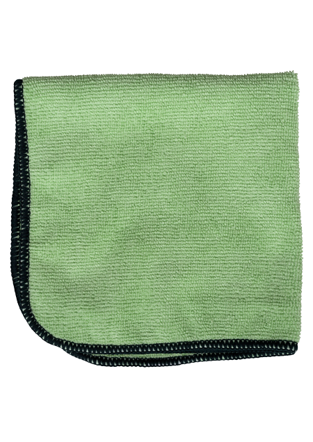 GREEN MICROFIBER 16"X16" CLEANING CLOTH 12E/PK-144E/CS