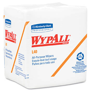 12.5X13 WYPALL L40 WIPER WHITE 56/PKG 1008/CS