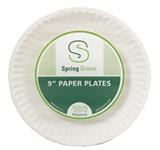 9" WHITE PAPER PLATES,  100EA/PK, 10PK/CS (1M/CS)