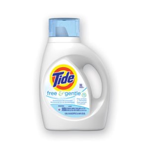 TIDE LIQUID FREE AND GENTLE  DETERGENT, HE COMPATIBLE 