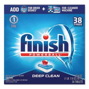 FINISH POWERBALL DISHWASHING  TABS, FRESH SCENT, 38EA/BX, 