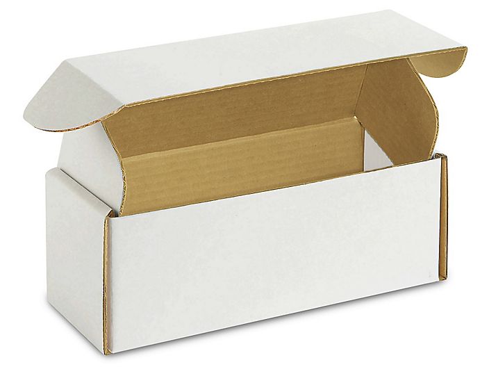 10X4X4 WHITE DELUXE CORRUGATED LITERATURE MAILER,