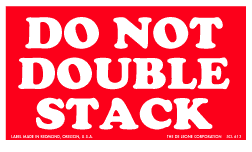 LABEL DO NOT DOUBLE STACK 3X5 500/RL