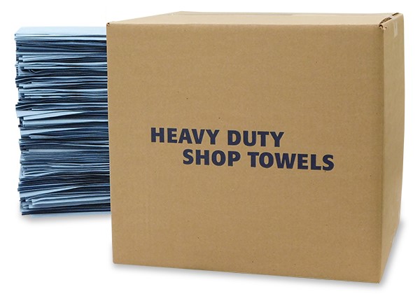 12"X13" BLUE HEAVY DUTY  SPUNLACE SHOP TOWEL WIPERS,