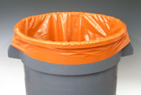 33X40 ORANGE CAN LINER,  4 MIL, 100EA/CS