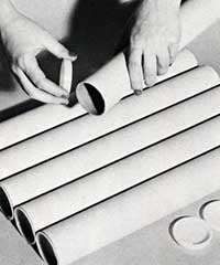 3"X24"X1/8" YELLOW MAILING TUBE W/CAPS