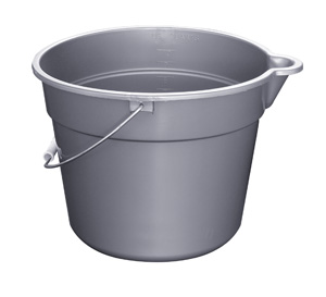 10 QT GRAY MULTI-PURPOSE PLASTIC BUCKET, 12EA/CS